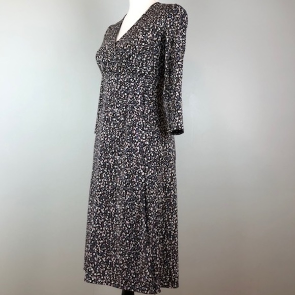 Sigrid Olsen 3/4 sleeves , Floral Wrap Dress Sz XS - Picture 2 of 9